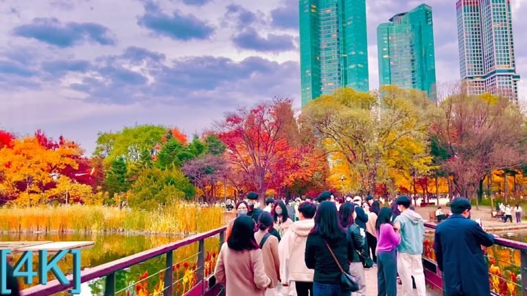 [4K SEOUL]Walk Seoul Korea|서울숲의 가을| The deepening autumn scenery of Seoul Forest(Binaural 3D Sounds)